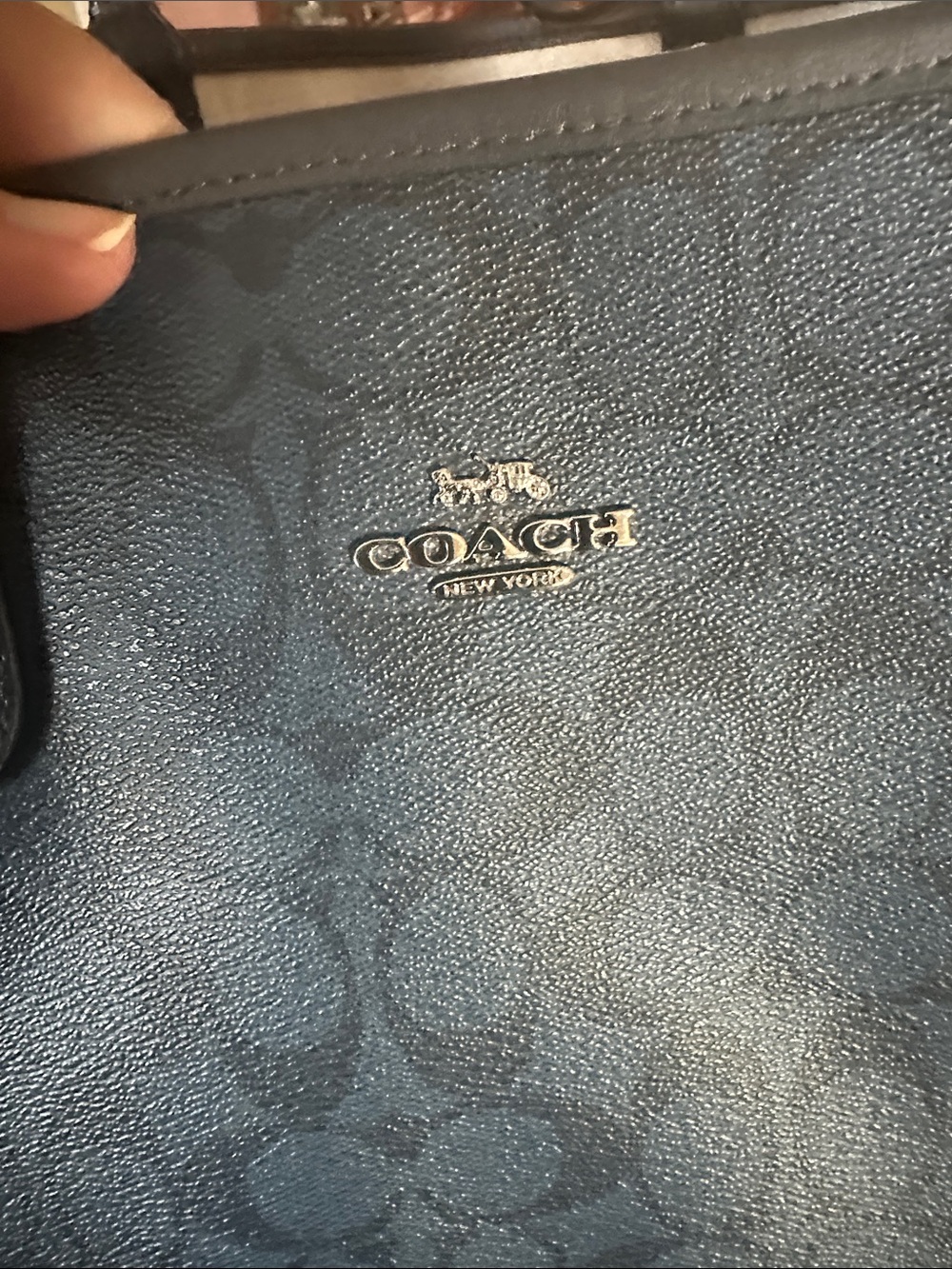 Coach Reversible Chalk/Navy Signature Canvas Tote Bag READ DETAILS - Picture 10 of 16